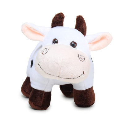 Plush Adorable Standing Cow with Smiling Face Stuffed Soft Doll Toy for Kids