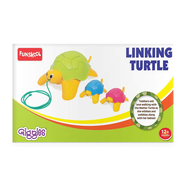 Original Funskool Giggles Linking Turtle Pull Along Toy