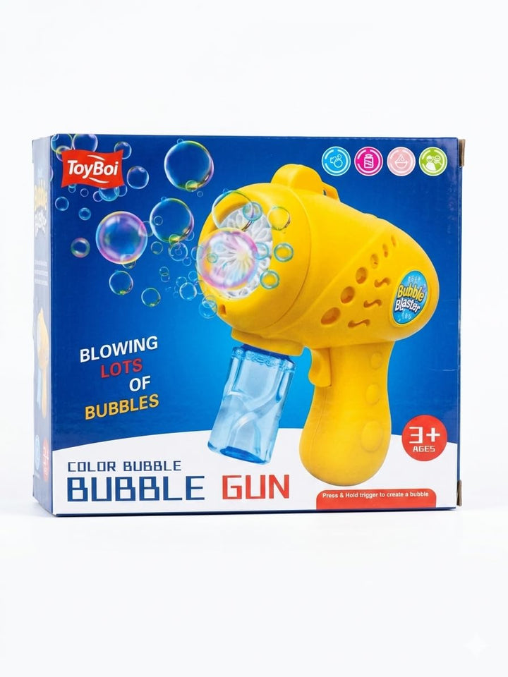 ToyBoi Color Bubble Blaster for Kids | Automatic Bubble Blower with Precision Nozzle- Yellow