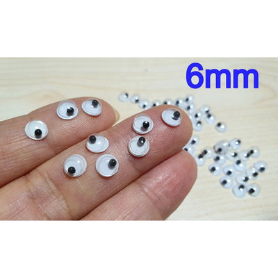 Pack of 100 Googly Eyes | 6mm | Wiggle Eyes for DIY Projects Fun and Expressive Craft Supplies