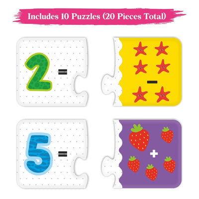 Addition Subtraction 2 Pieces Learning Pack Jigsaw Puzzle, Montessori Early Educational Pre School Puzzle Toys for 2+ Years Kid