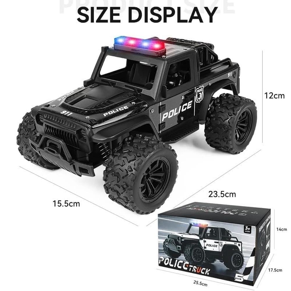ToyBoi Remote Control Police Truck with LED Emergency Lights & Siren