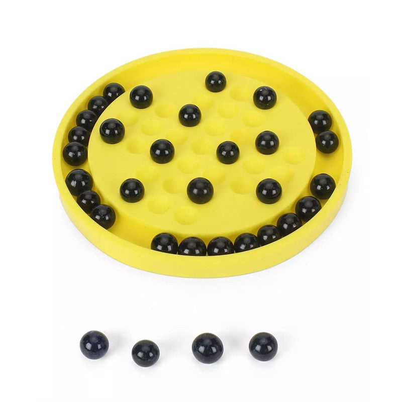 Brainvita Game for Kids Brain Development with Velvet Pouch and 33 Marbles