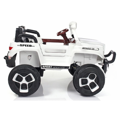 White Ride-On | Wireless Remote, Bluetooth Mp3 Music and Rechargeable Battery Operated | Jeep A1200 4X4 (COD Not Available)