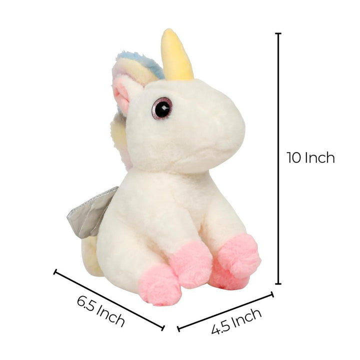 Little Ginnie Unicorn Soft Toy for Kids - 25.4 cm | Enchanting Design with Silver Wings & Sparkling Eyes