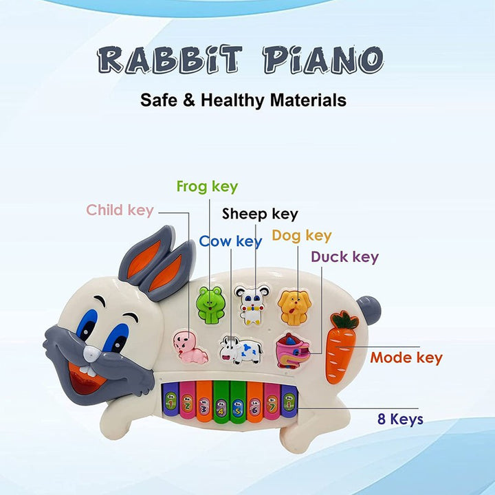 Rabbit Musical Piano Toy - 8 Numbered Keys