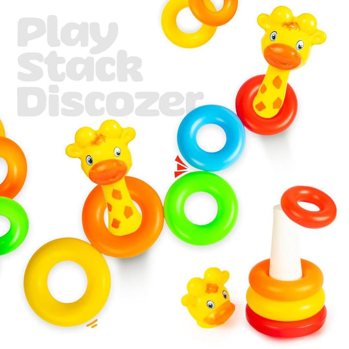 Ratna's Giggly Giraffe Gift Set | Stacking Rings | Musical Wobbling Toy