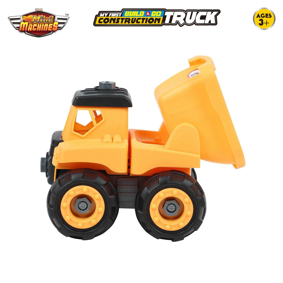 Scoodle Mini Machines My First Build & Go - Construction Truck Toy | Pull Back Vehicle for Kids