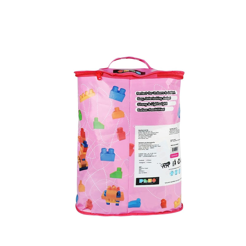 Building Blocks Bag Pack (80 Pieces) - Pink