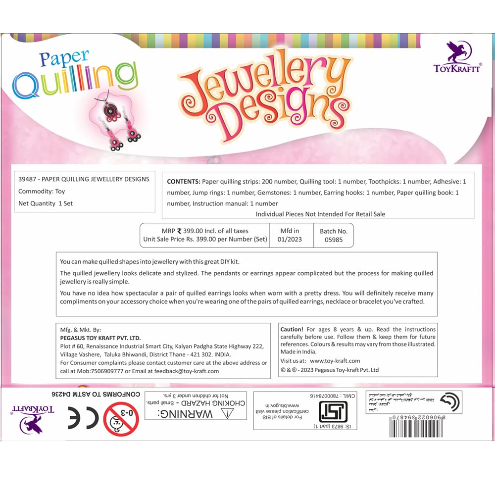 Paper Quilling Jewellery Making Kit