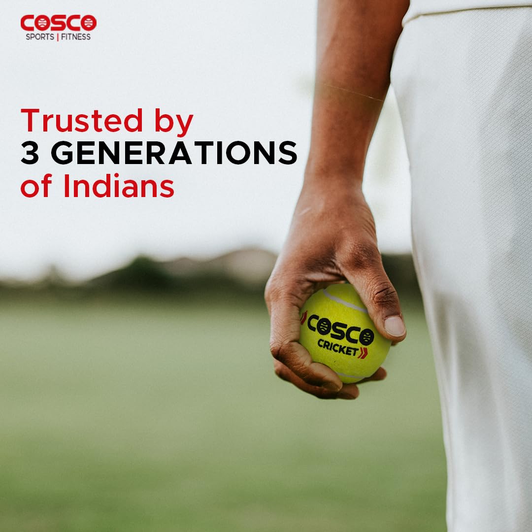 Cosco Cricket Tennis Ball (Pack of 6) - Yellow