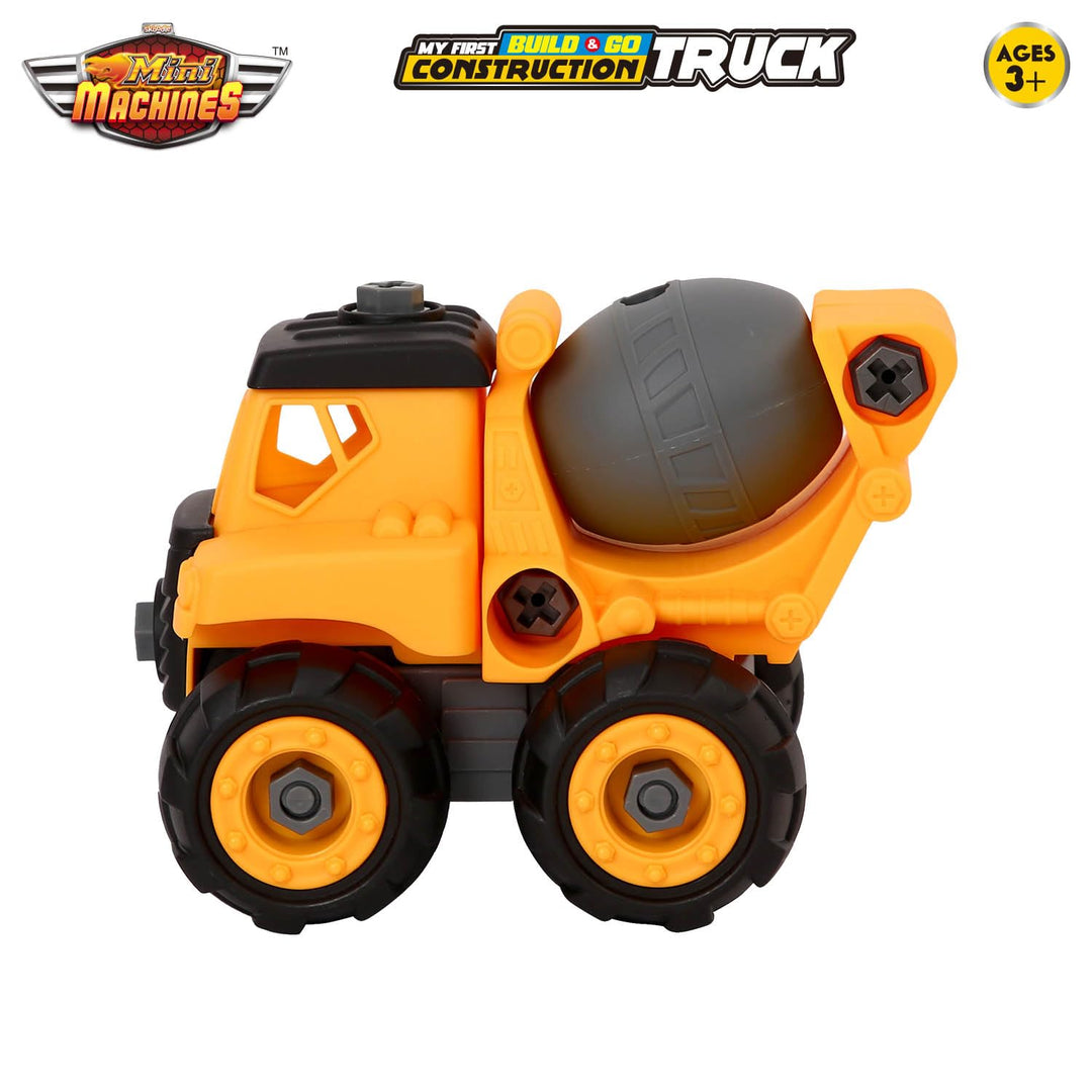 Scoodle Mini Machines My First Build & Go - Construction Truck Toy | Pull Back Vehicle for Kids
