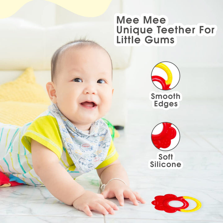 Mee Mee Multi Textured Silicone Teether - Red, Green | MM-14700-2 RED