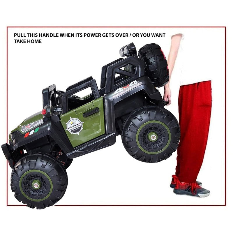 4x4 Battery Operated Electric Ride On Jeep | Motor for Steering | Remote Control | Green | COD Not Available