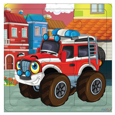 Wooden Jigsaw Puzzles - 9 Pieces (Vehicles (Pack Of 4))