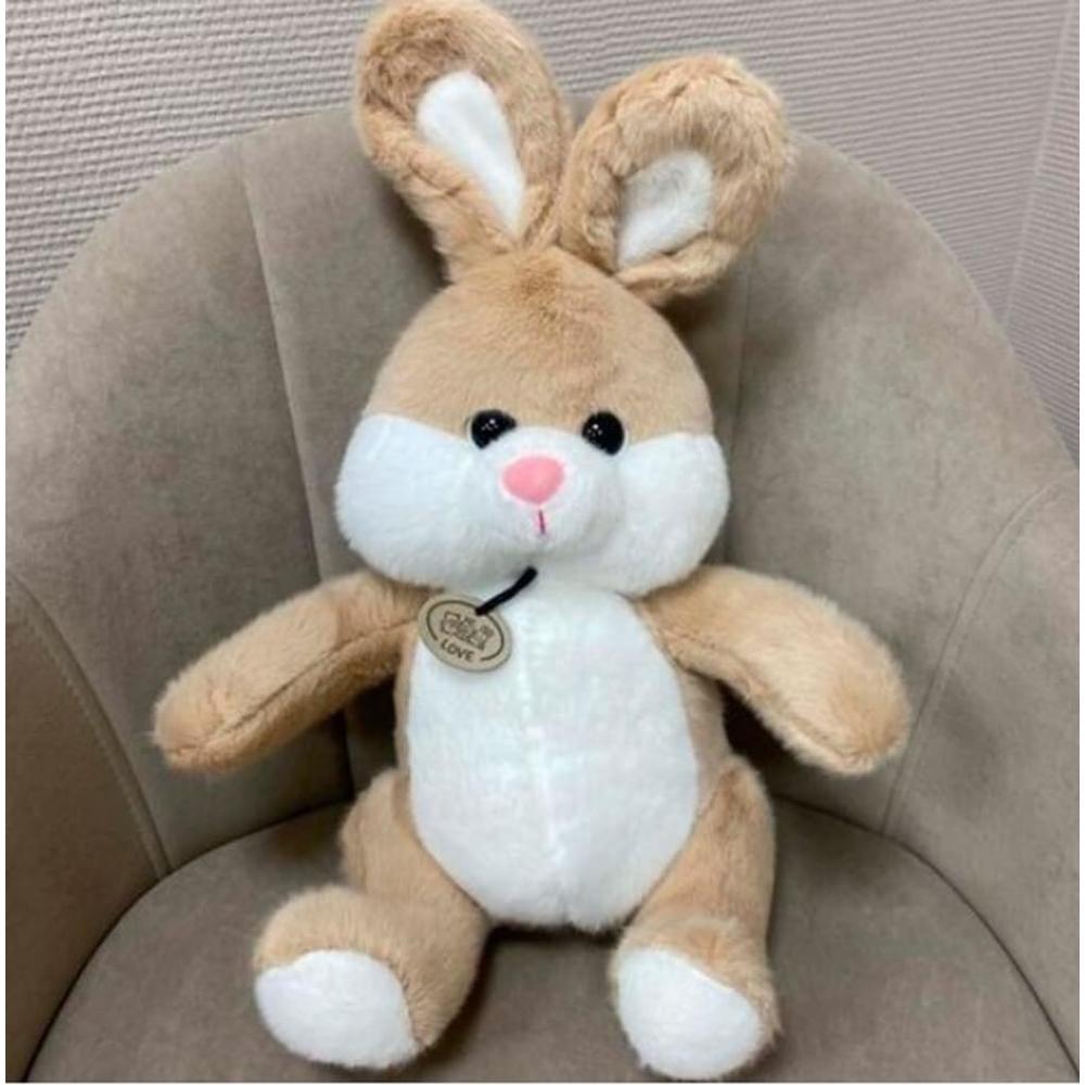 CuddleNest Plush Bunny Soft Toy - 40 cm Stuffed Animal | Beige & White