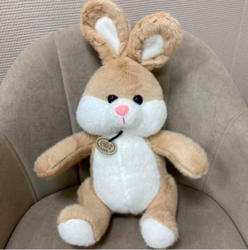 CuddleNest Plush Bunny Soft Toy - 40 cm Stuffed Animal | Beige & White