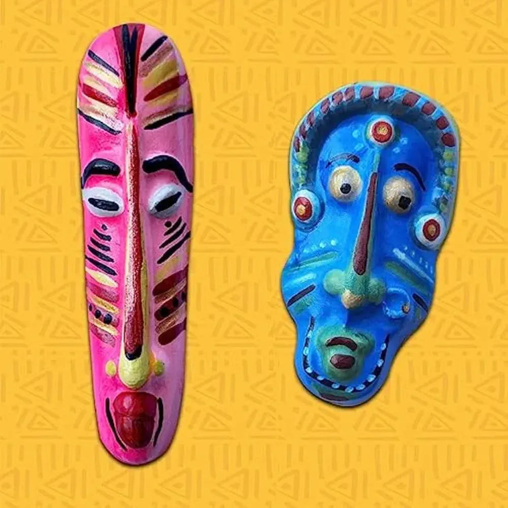 Toykraft Mould & Paint Tribal Masks - Fridge Magnet Making DIY Kit, Creative Art & Craft Activity
