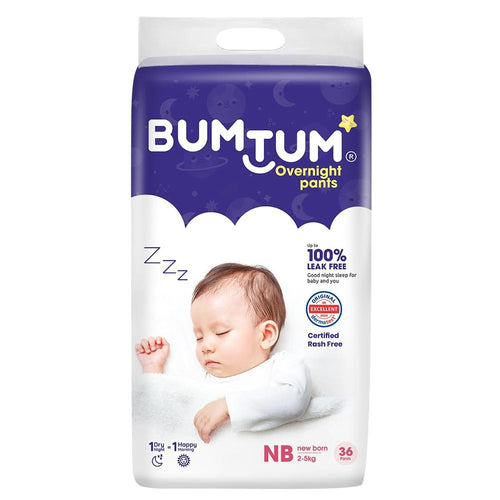 Bumtum (Size-NB) Overnight Diaper Pants | 36 Pants |  | 2-5 Kgs