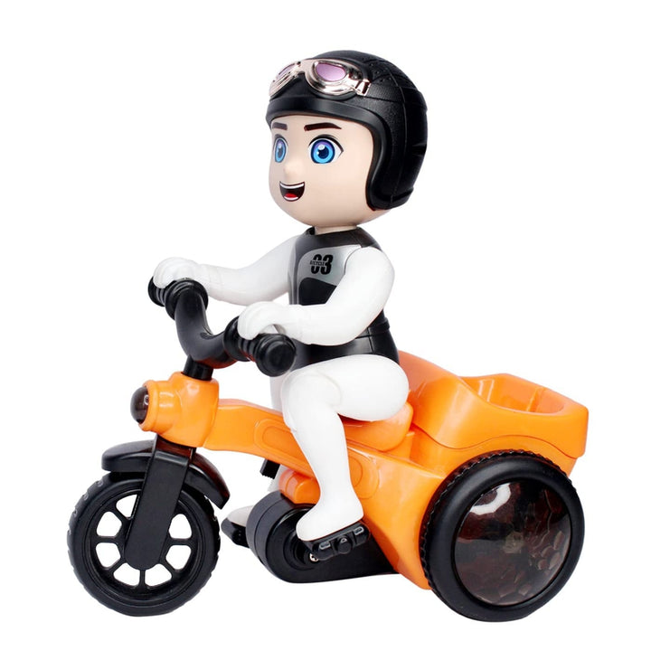 Battery Operated 360° Stunt Tricycle with Musical, 4D Flashing Light and Rotation Toy