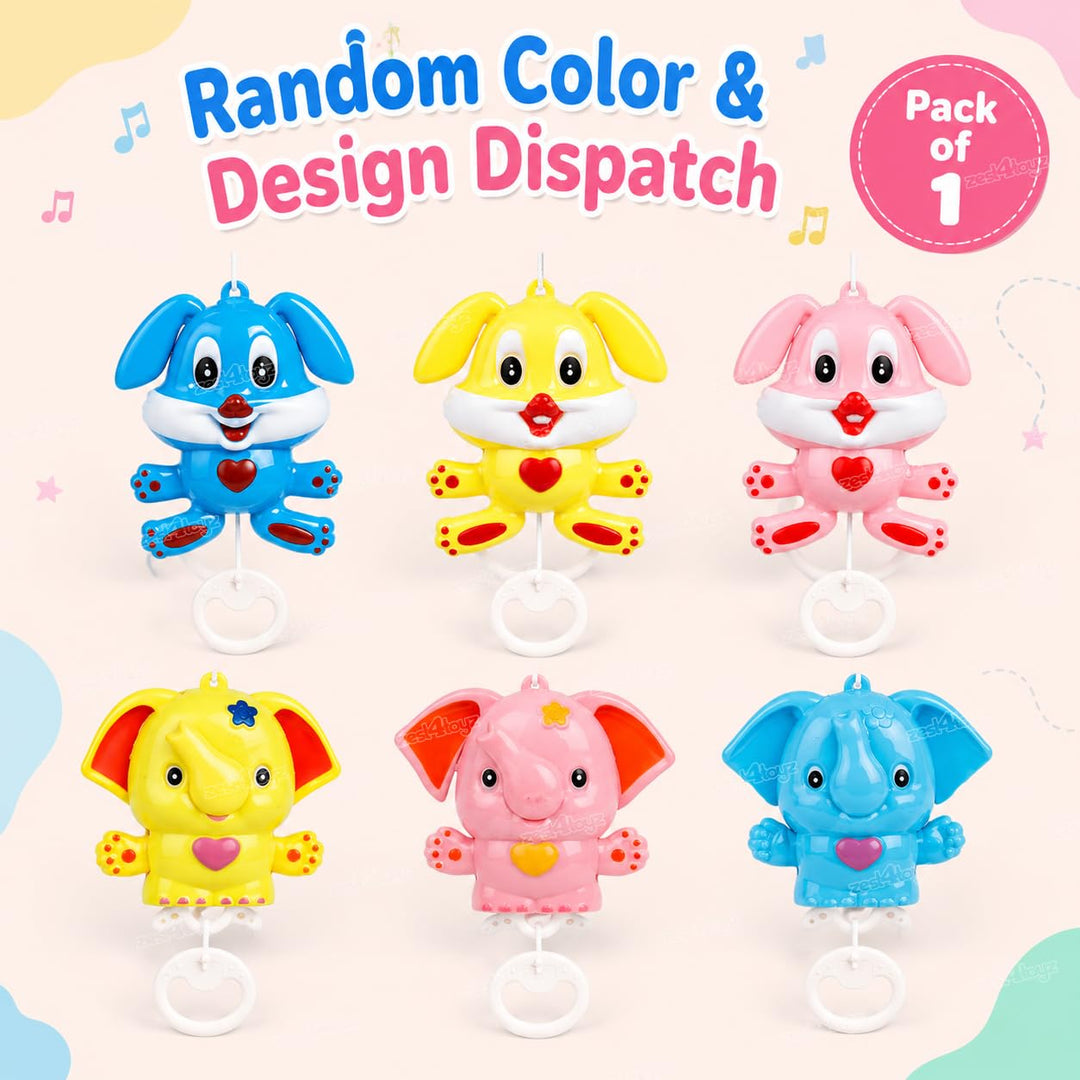 Toyboi Music Bell Animal Baby Toy | Pull String Hanging Toy