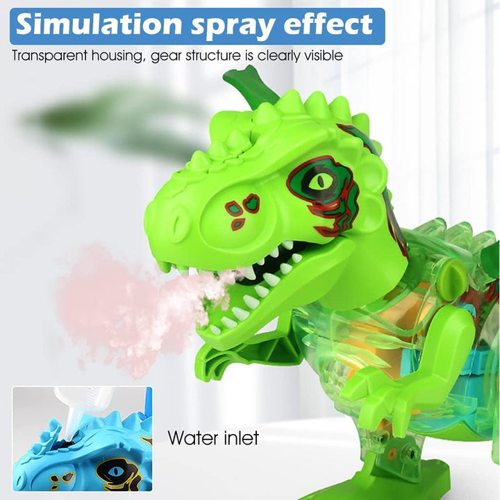 Remote Control Dinosaur with Spray Mist, Walking, Flashing Lights and Roaring Sounds