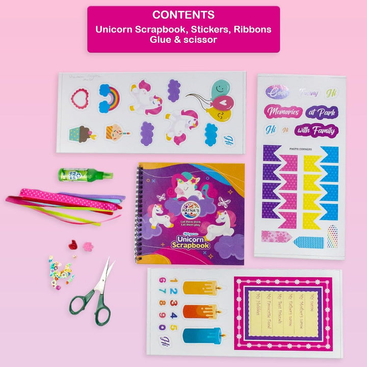 Ratna's Unicorn Scrapbook DIY Art & Craft Kit – Creative Activity