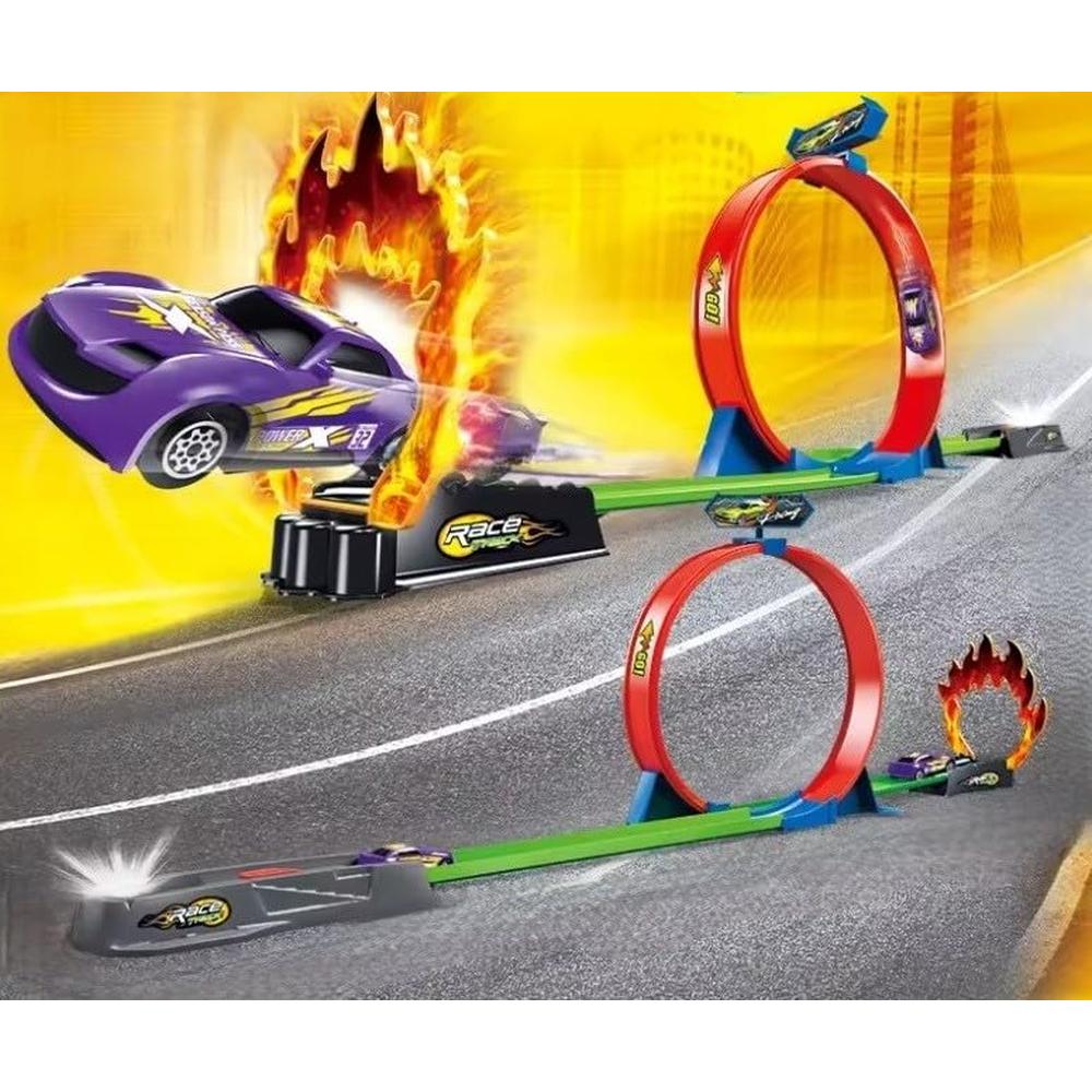 ToyBoi Max Racing Track for Kids – 360° Single Loop Stunt Track