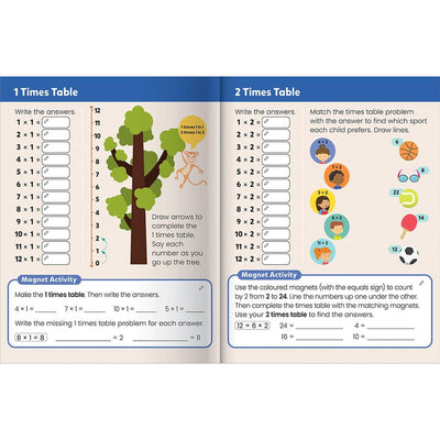 Junior Explorers My Fun Time Table Magnets Acitvity Book