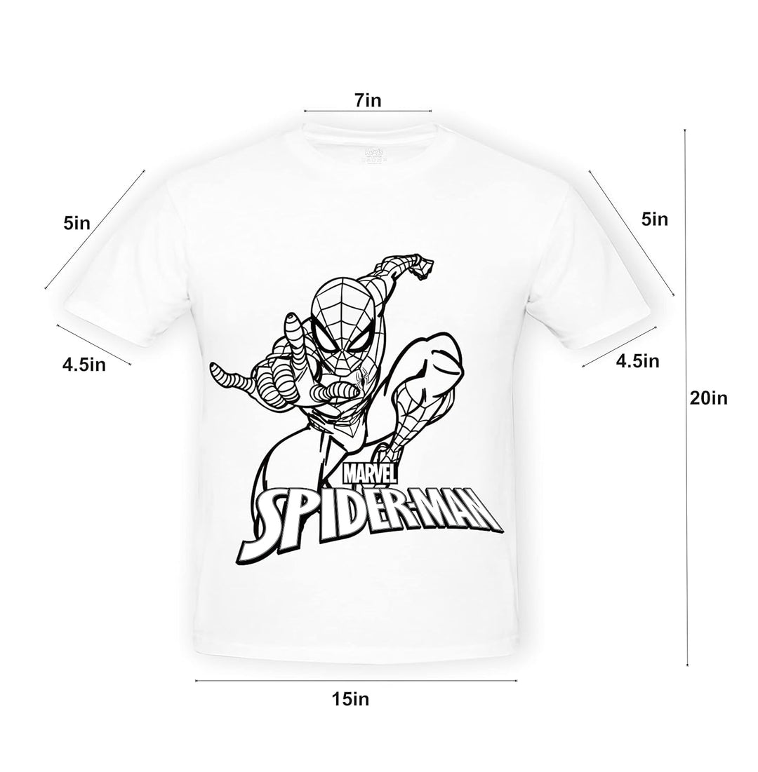 Ratna's Marvel Spiderman Theme Paint Your T-Shirt Kit - Free Size