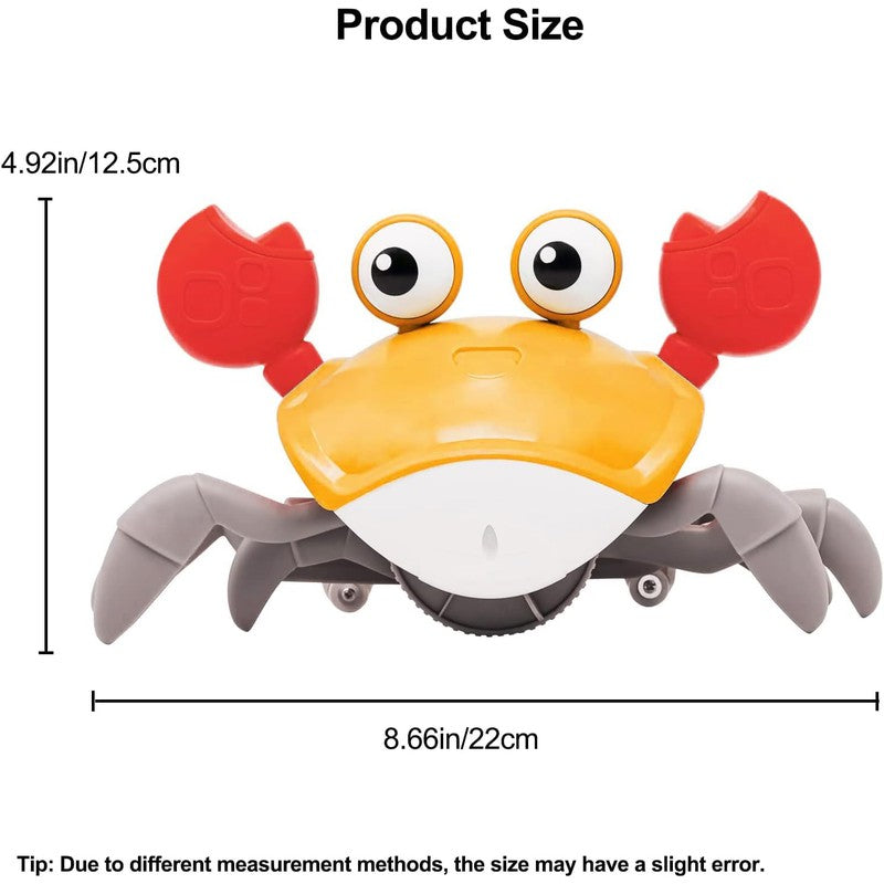 Crawling Crab Musical Toy with Automatically Avoid Obstacle (Yellow)