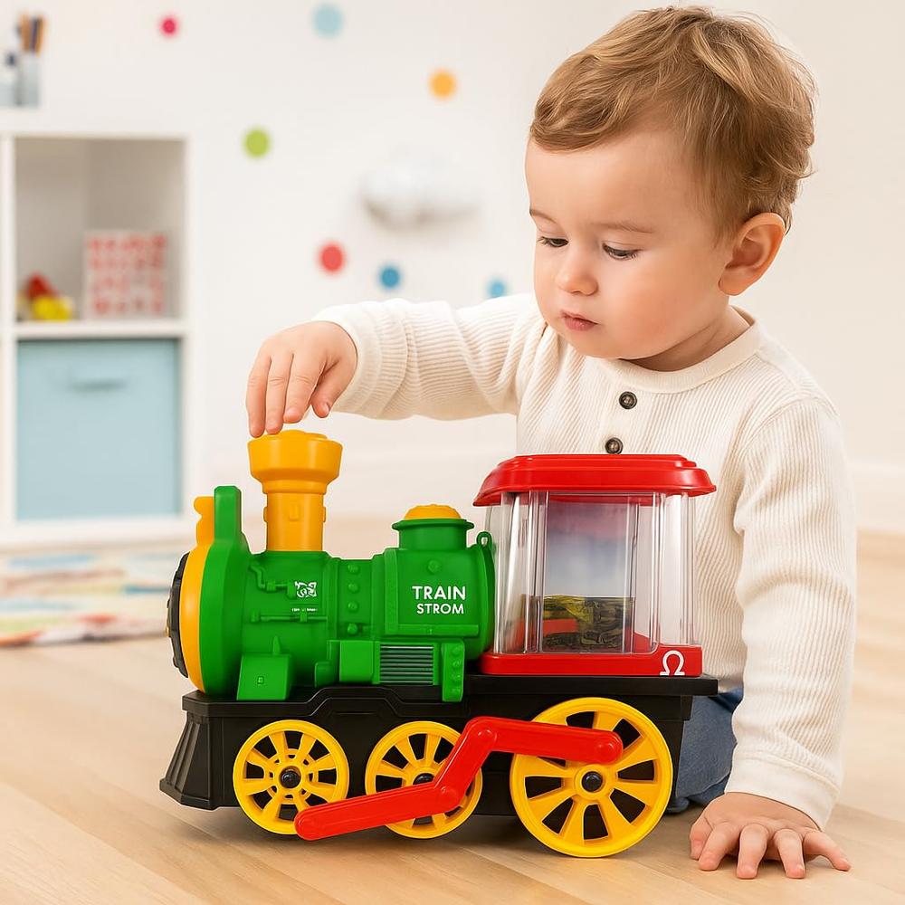 Groove Buddy Engine Spray Train Toy | LED Lights, Music & Mist Spray | Train for Kids