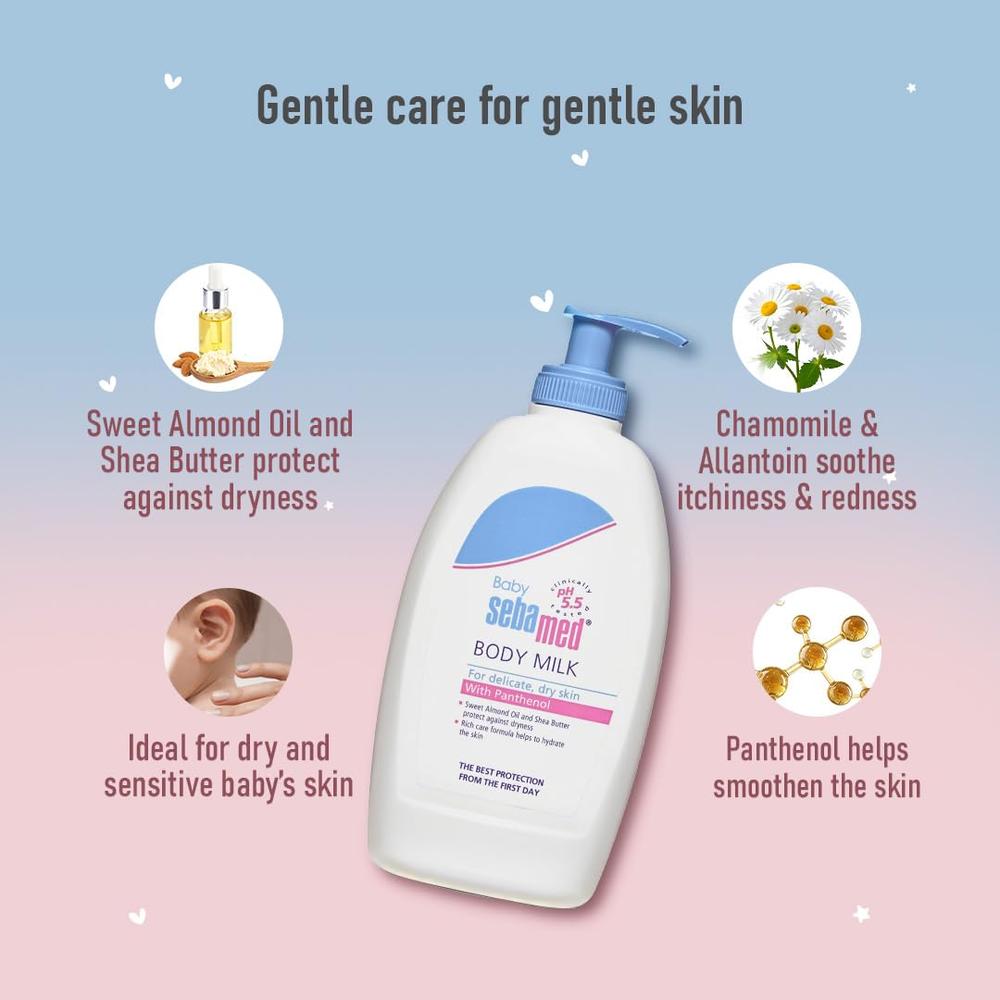 Sebamed Baby Body Milk Lotion - 400ml | pH 5.5 - Ideal for Dry Skin