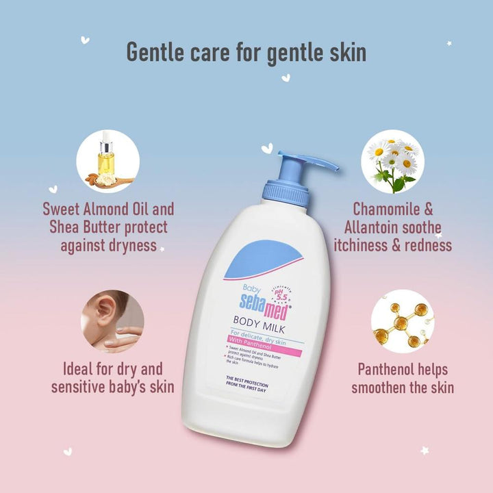Sebamed Baby Body Milk Lotion - 400ml | pH 5.5 - Ideal for Dry Skin