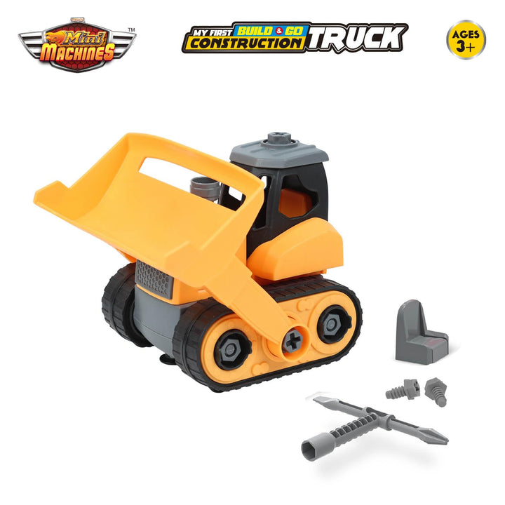 Scoodle Mini Machines My First Build & Go - Construction Truck Toy | Pull Back Vehicle for Kids