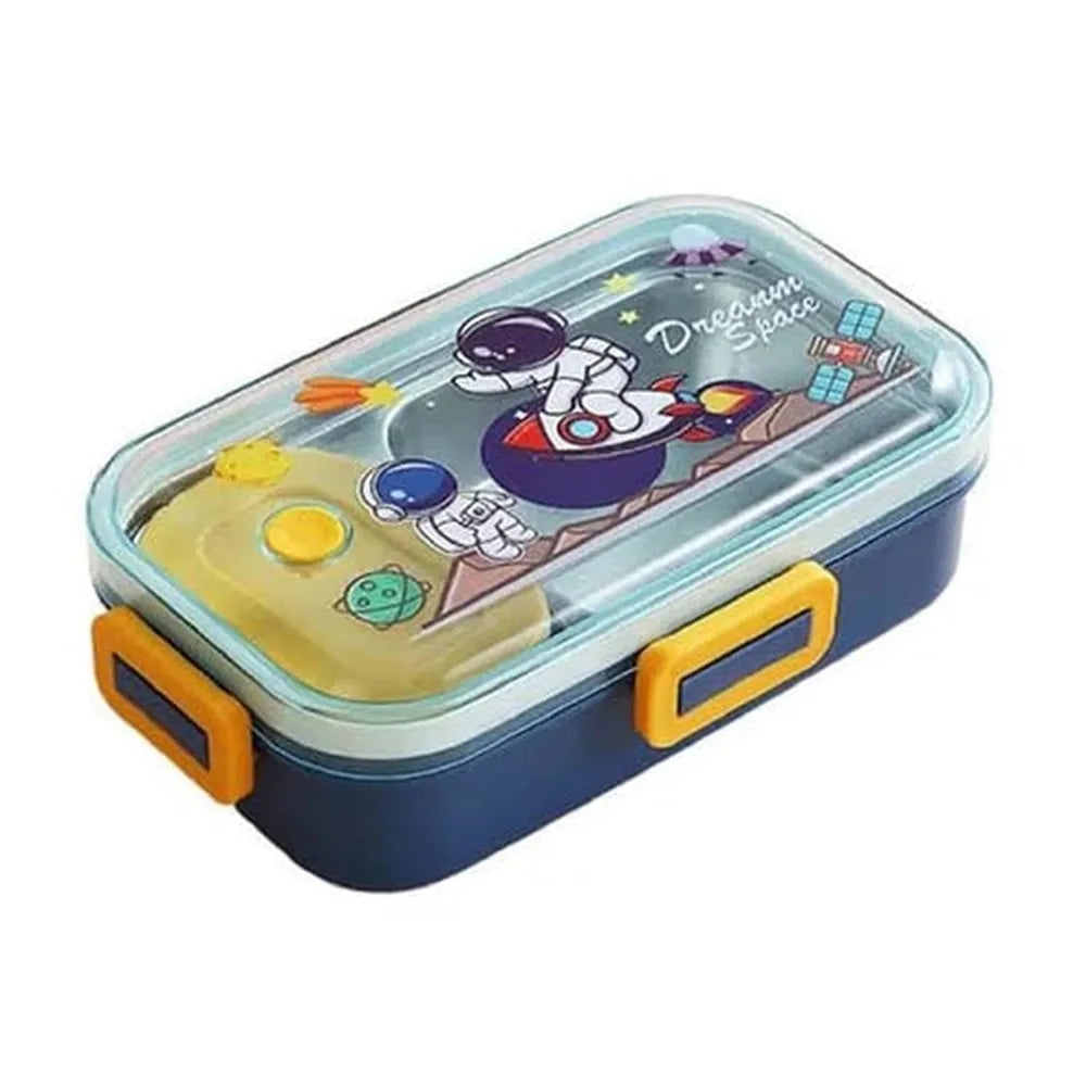 CuddleNest 2 Compartments Stainless Steel Lunch Box | 700ml + 100ml Soup Bowl