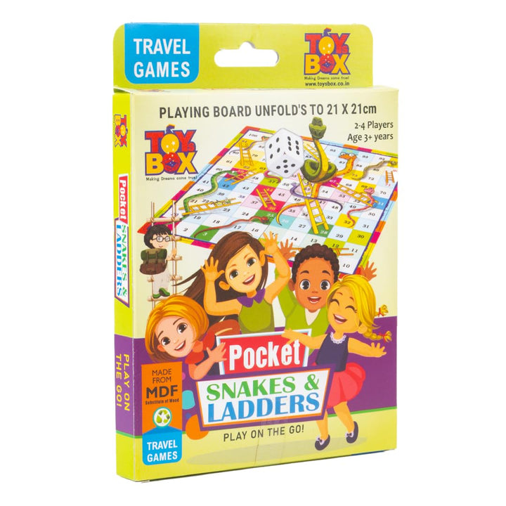 Ratna's Pocket Snakes & Ladders Travel Board Game I Portable Family Game