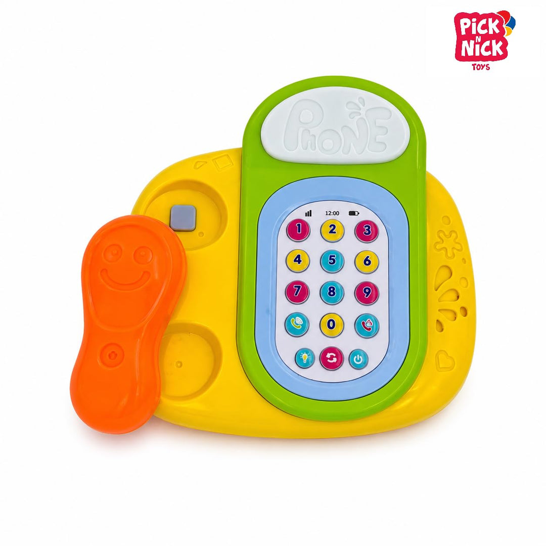 Pick N Nick Toys Kids Learning Phone Toy with Lights, Music & Numbers