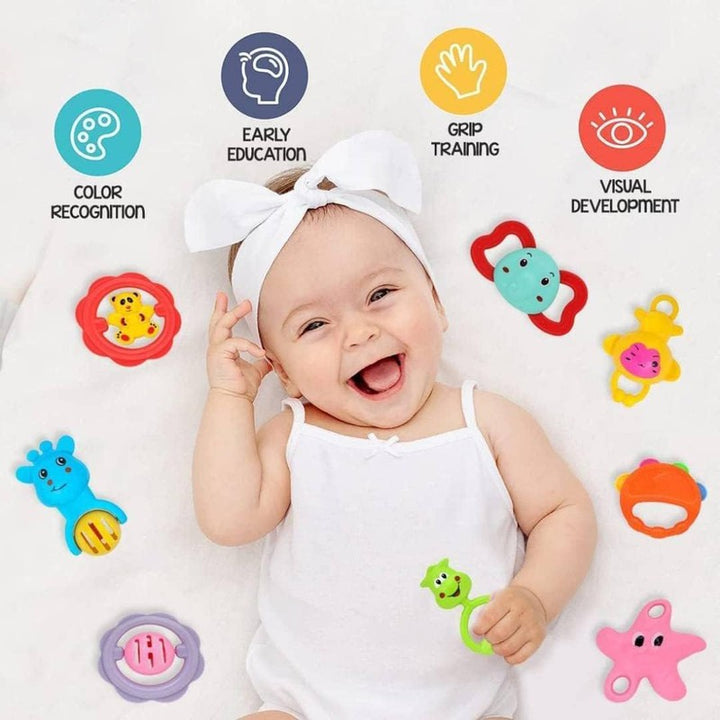 Rattle Set with Teethers - 7 Pcs