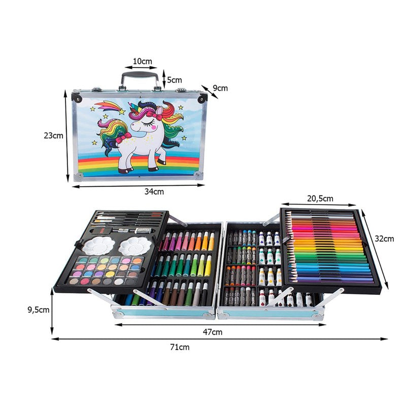 Colours and Stationary Professional Folding Aluminium Case Art Kit (Assorted Designs)