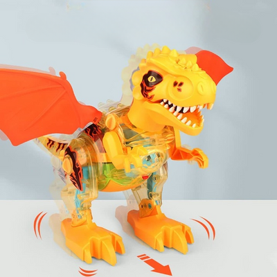 Remote Control Dinosaur with Spray Mist, Walking, Flashing Lights and Roaring Sounds