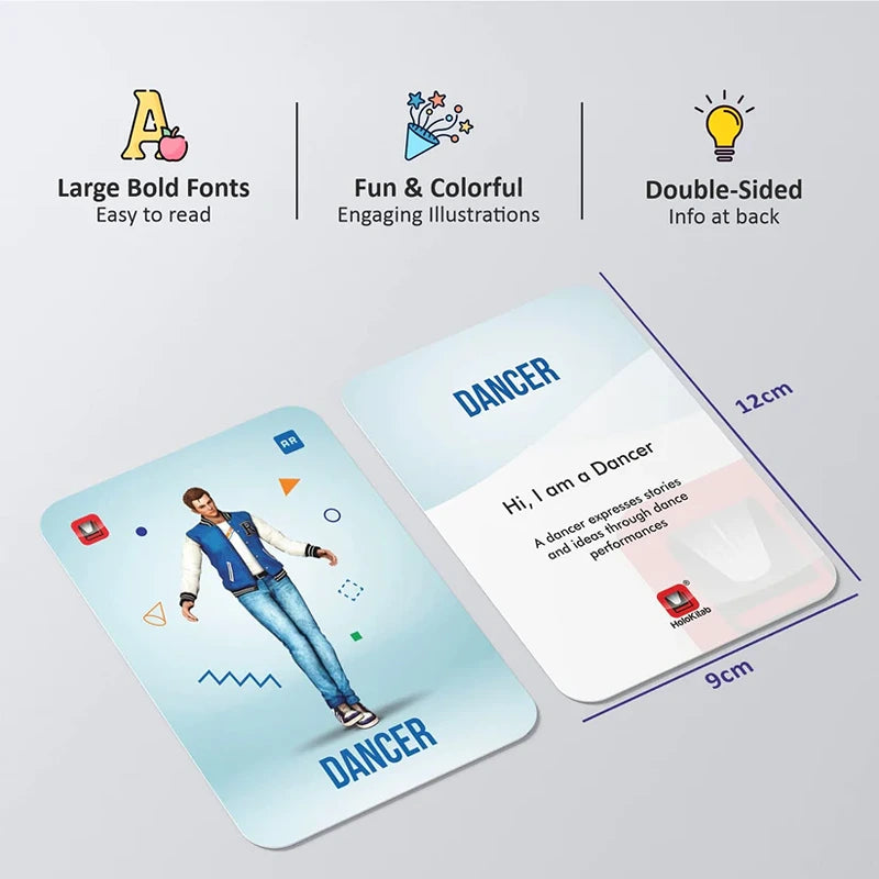 Augmented Reality Professions Flashcards Kit: 23 Laminated Cards with Real Illustrations