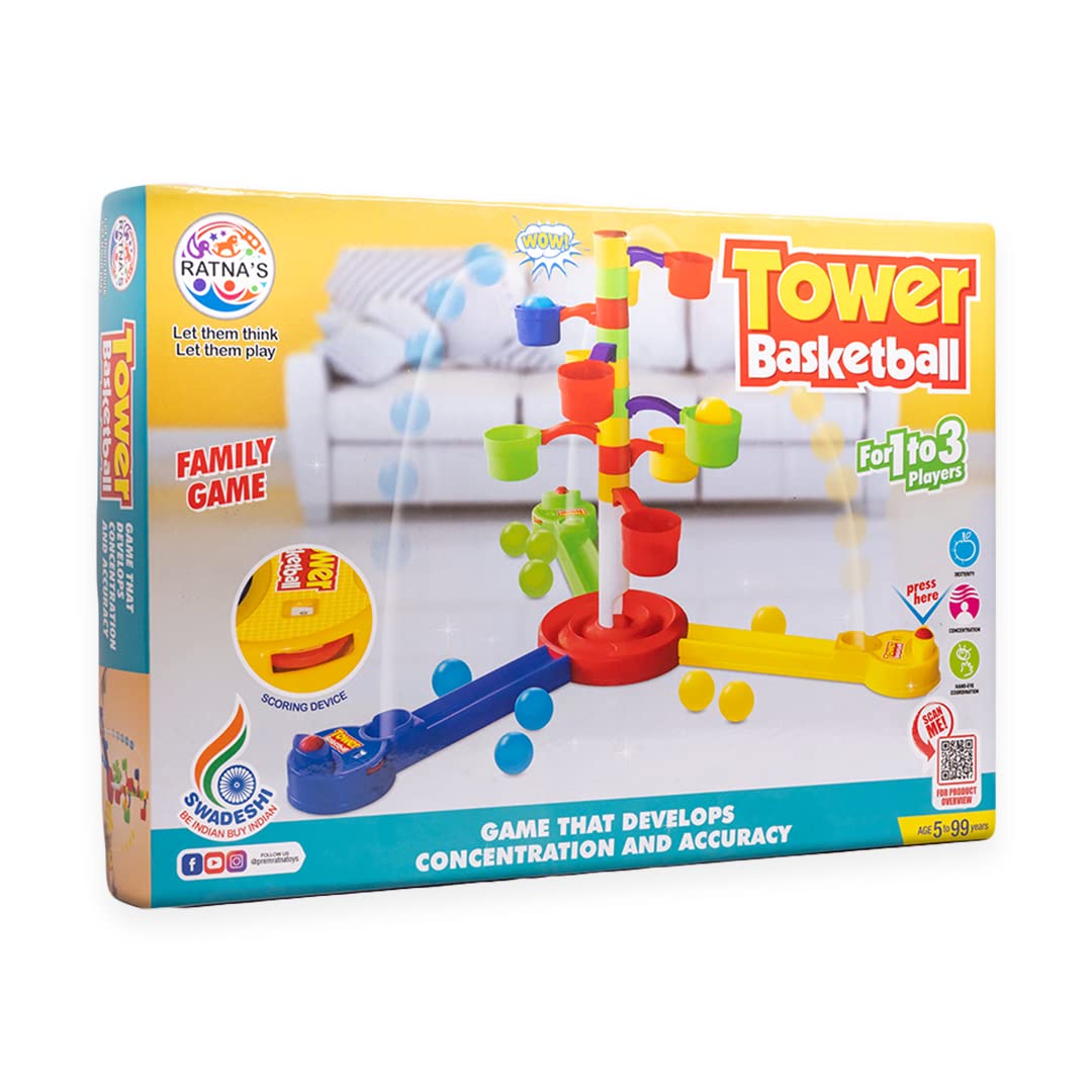 Ratna's Tower Basketball – Indoor Fun Family Game I For 1 to 3 Players