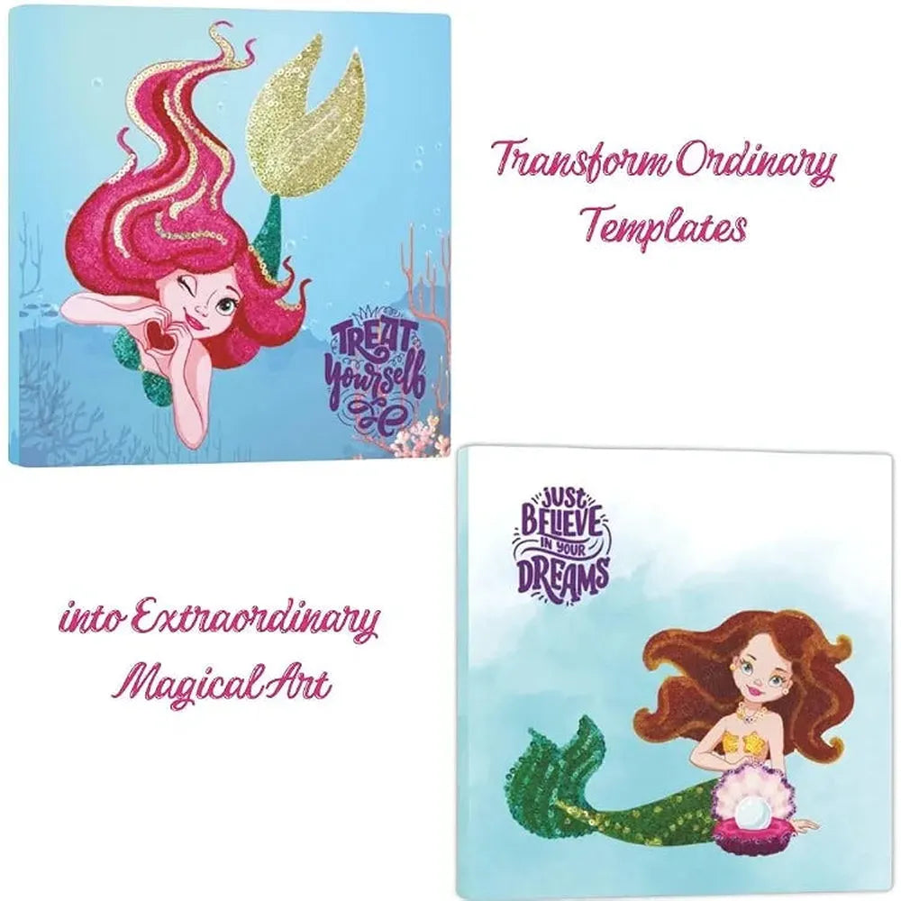 Toykraft Sparkling Mermaids - Sand and Sequin DIY Art Kit, Creative Craft Activity