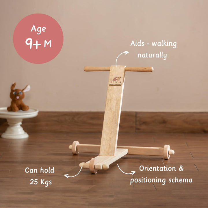Ariro Toy's Traditional Wooden Push Wagon (9 months - 1.5 Years)