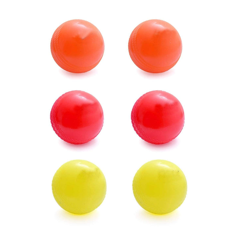 Fitfix Wind Ball Cricket Ball (Set of 6) Standard - Assorted Colors