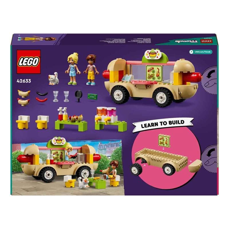 LEGO Friends Hot Dog Food Truck Toy Set with Mini-Dolls Building Set 100  Pieces 42633 (4-8 Years)