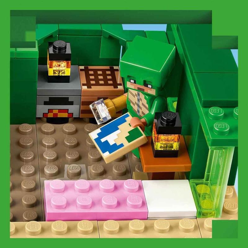 LEGO Minecraft The Turtle Beach House Animal Care Building Set 234 Pieces  21254 (8-12 Years)