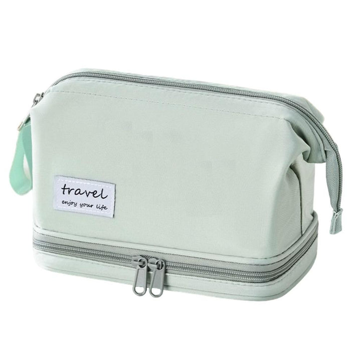FunBlast Makeup Bag | Large Capacity Portable Cosmetic Organizer & Travel Toiletry Bag with Handle | Sea Green
