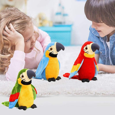 Talking Macaw Parrot Toy with Repeat What You Say and Shake Wings Features